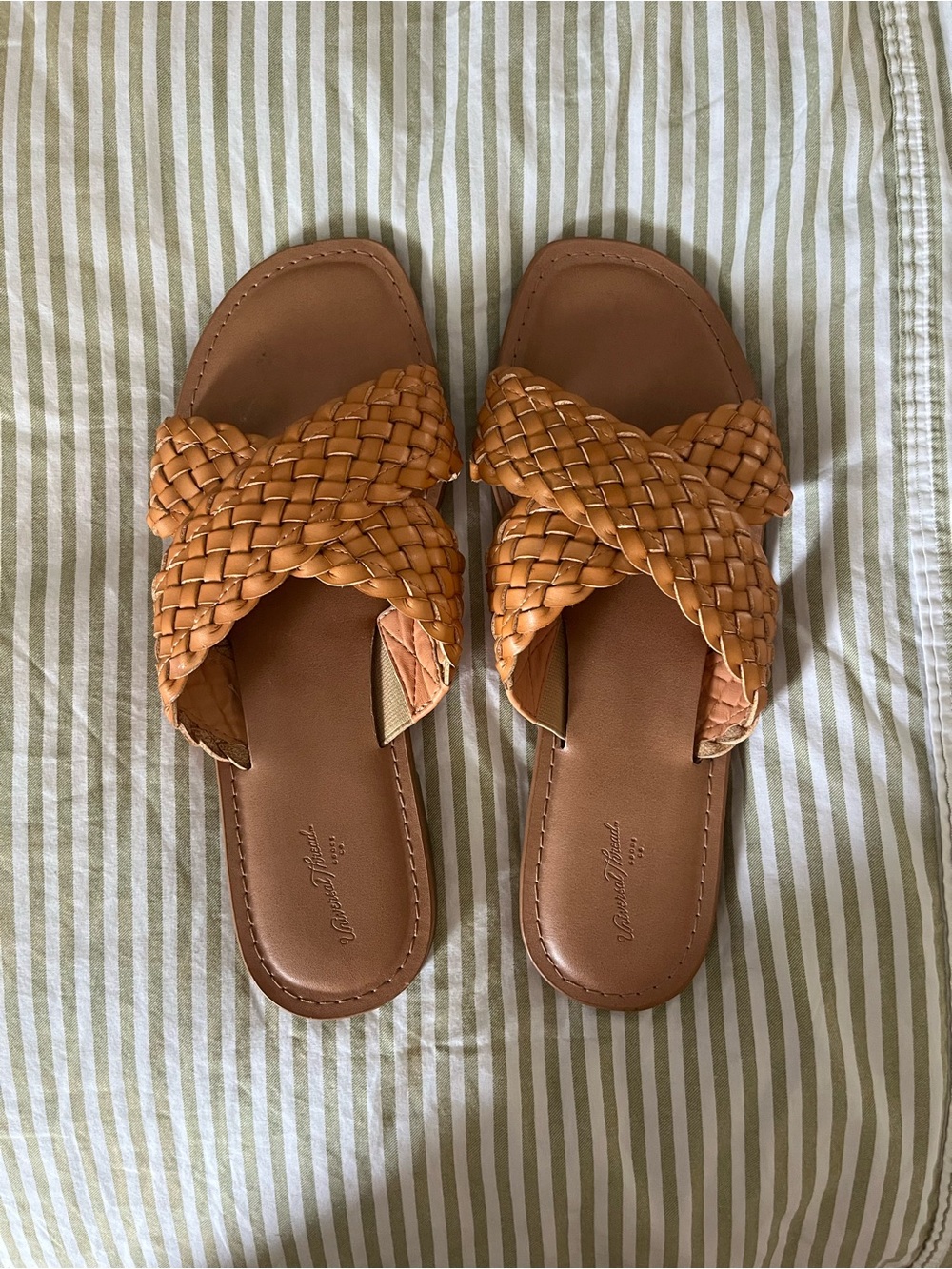 Woven Slide Sandals in Tan - Universal Thread